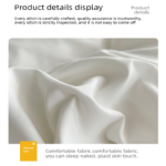 Dark gray and light gray Washed Cotton Bedding Set - Solid Color Fitted Sheet Style, 4-Piece Set for 1.8m Bed, Includes 10 Random Color Quilt Fasteners - Image 5