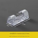 100 Pack Self-Adhesive Cable Clips Non-Marking Cord Management Holder for Desk and Car, Drill-Free Wire Fixer Solution for Local Workspaces(Medium size)