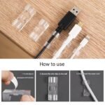 100 Pack Self-Adhesive Cable Clips Non-Marking Cord Management Holder for Desk and Car, Drill-Free Wire Fixer Solution for Local Workspaces(Medium size) - Image 2