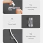100 Pack Self-Adhesive Cable Clips Non-Marking Cord Management Holder for Desk and Car, Drill-Free Wire Fixer Solution for Local Workspaces(Medium size) - Image 4