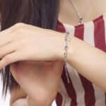 Heart-to-Heart Silver Plated Bracelet with Sparkling Rhinestones Elegant Romantic Jewelry for Women Includes Local Standard Gift Box for Special Occasions(3A Purple Diamond) - Image 3