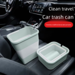 Beige Foldable Car Trash Can and Multi-Functional Storage Bin - Includes 5 Rolls of Bags - Leak-Proof Waterproof Design for Road Trips, Camping and Daily Commuting - Space Saving Portable Organiser(large) - Image 5