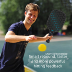 Yellow Pickleball Paddle Set - Premium Fiberglass Surface - Lightweight Honeycomb Core, Cushioned Non-Slip Grip, Professional Performance for All Skill Levels, Complete Kit with Carry Bag and Balls - Image 2