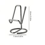 2-Pack Black Universal Aluminum Phone Stand - Minimalist One-Piece Metal Tablet Holder - Durable Integrated Fixed Angle Desktop Bracket, Sleek Industrial Design for Home Office and Bedroom