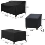 4PCS Large Outdoor Dustproof Furniture Cover Set with Zippered Bag (L Size) - Waterproof and UV-Resistant Garden Sofa, Desk & Chair Protectors - Image 2