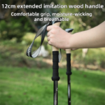 2-Pack Green Aluminum Alloy Telescopic Trekking Poles with Secure External Lock & Accessory - 3-Section Adjustable Hiking Sticks(65-135cm) - Image 3