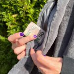 Red Soft Faux Fur Scarf with 15x20CM Hidden Zipper Pocket - Anti-Theft Travel Scarf  for Phone, Passport and Essentials - Image 4