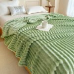 Purple 230 x 200 CM Ultra-Soft Faux Rabbit Fur Plush Sofa Cushion & Bedding Blanket - Luxury Double-Sided Thickened Winter Fleece - Image 3
