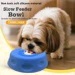 Yellow Silicone Dog Liquid Lick Bowl with Floating Fun Ball - Interactive Slow Feeder & Anti-Slip Calming Pet Bowl for Dogs and Cats - Image 2