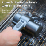 3-in-1 Gold Cordless Electric Grill Cleaner Built-in LED & USB Charging - Waterproof High Power BBQ Cleaning Brush with 2-Speed Setting - Image 3