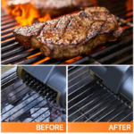 3-in-1 Gold Cordless Electric Grill Cleaner Built-in LED & USB Charging - Waterproof High Power BBQ Cleaning Brush with 2-Speed Setting - Image 4