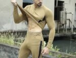 2-Pack XXL Size Men's Tactical 4-Way Stretch Fleece Lined Thermal Underwear Set(Khaki + Green) - Winter Sweat-Wicking & Breathable Sportswear for Training & Outdoors - Image 2