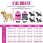 M Size Dark Blue Winter Waterproof Dog Puffer Vest with Adjustable Neckline / Belt and Leash Access - Reflective Long-Pile Fleece Lined Warm Cloak - Image 7