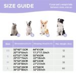 50x48x15 CM Cute Square Plush Pet Bed with Removable Cover & 5 Bolsters Support - Blue Sky and White Clouds Machine Washable Calming Dog & Cat Sofa - Image 5