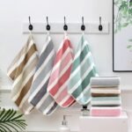 8-Piece Red Luxury Coral Fleece Towel & Bath Sheet Set - Ultra-Soft High-Density Absorbent Towels Complete Bundle - Image 3