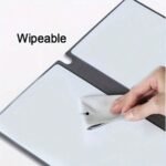 Green A4 PU Leather Whiteboard Notebook with 3-Color Pens, Eraser & Cloth - Reusable Eco-Friendly Desktop Memo Pad & Handheld Writing Tablet - Image 4