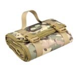 200x75CM Camouflage Outdoor Tactical Roll-Up Shooting Mat - MOLLE Webbing & Stake Down Eyelets - Portable Waterproof Ground Pad for Field Training, Camping & Picnic