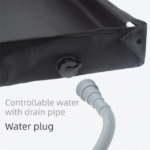 80x80x10CM Green Portable Outdoor Shower Tray & Versatile Collapsible Water Basin - Reinforced Support and Drainage System- Leak-proof Oxford Large Base for Camping, Beach & Garden - Image 4
