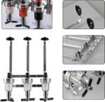 Professional Wall-Mounted Alcohol Tot Dispenser (6 Head) - Heavy Duty Adjustable Metal Wine Rack Decor with Spring-Loaded Bottle Holder - Image 2
