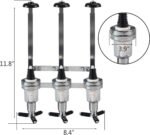 Professional Wall-Mounted Alcohol Tot Dispenser (6 Head) - Heavy Duty Adjustable Metal Wine Rack Decor with Spring-Loaded Bottle Holder - Image 7