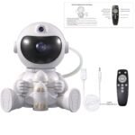 USB Powered Astronaut Nebula Projector & Starry Night Ambient Light with Space Shuttle Accents - 8 Nebula Effects, 360Â° Rotating Head & Remote Control