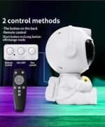 USB Powered Astronaut Nebula Projector & Starry Night Ambient Light with Space Shuttle Accents - 8 Nebula Effects, 360Â° Rotating Head & Remote Control - Image 4
