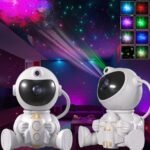 USB Powered Astronaut Nebula Projector & Starry Night Ambient Light with Space Shuttle Accents - 8 Nebula Effects, 360Â° Rotating Head & Remote Control - Image 6
