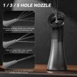 E80 Professional Electric Ear Irrigation and Ear Wax Removal Kit - Type-C Charging, 3 Pressure Levels, 2-in-1 230ML Sewage & Shimizu Tank & 12 Specialized Nozzles(4pcs 1-hole Nozzles +4pcs 3-hole Nozzles + 4pcs 5-hole Nozzles) - Image 5