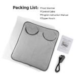 Grey Portable Versatile USB Electric Foot Warmer with 4 Temp Levels & 4 Auto-Shutoff Timer - Soft Fleece Washable Heating Mat