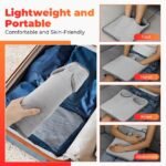Grey Portable Versatile USB Electric Foot Warmer with 4 Temp Levels & 4 Auto-Shutoff Timer - Soft Fleece Washable Heating Mat - Image 5