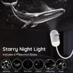 3-Pack Portable USB Galaxy Night Light Projector with 6 Projection Films - Touch-Controlled Rotating Starry Sky Lamp for Bedroom, Nursery and Car