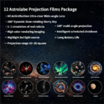3-Pack Portable USB Galaxy Night Light Projector with 12 Projection Films - Touch-Controlled Rotating Starry Sky Lamp for Bedroom, Nursery and Car - Image 2