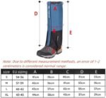 Blue Breathable Nylon Waterproof Hiking Leg Gaiters and Snow Boot Gaiters (Fleece Lining) - Unisex Adjustable Sand & Mud Protection for Mountaineering & Desert Trekking, L Size - Image 3