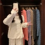Grey Coral Fleece Jacquard Thermal Pajama Set â€” Autumn/Winter Fleece-Lined, Thickened, Casual Loungewear - Image 2