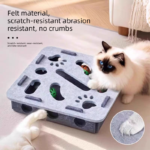 2-piece Grey cat toy setâ€”featuring square and flower shapesâ€”is an excellent choice for feline entertainment and relaxation. It also serves as a fun maze for kittens and pets, and includes six bells. - Image 4