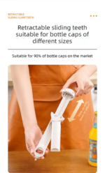 Blue Multi-Functional Adjustable Can and Bottle Opener - Heavy Duty Jar Opener for Seniors, Women, and Weak Hands - Easy Grip Kitchen Gadget for Jars, Bottles, and Cans - Image 3