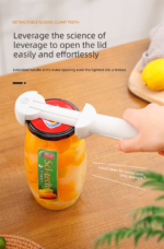 Blue Multi-Functional Adjustable Can and Bottle Opener - Heavy Duty Jar Opener for Seniors, Women, and Weak Hands - Easy Grip Kitchen Gadget for Jars, Bottles, and Cans - Image 6