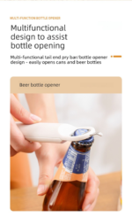 Blue Multi-Functional Adjustable Can and Bottle Opener - Heavy Duty Jar Opener for Seniors, Women, and Weak Hands - Easy Grip Kitchen Gadget for Jars, Bottles, and Cans - Image 7