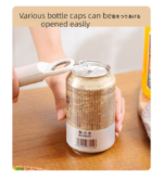 Blue Multi-Functional Adjustable Can and Bottle Opener - Heavy Duty Jar Opener for Seniors, Women, and Weak Hands - Easy Grip Kitchen Gadget for Jars, Bottles, and Cans - Image 8