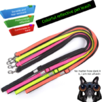 Pink L size Vibrant Reflective Dog Collar and Leash Set - Adjustable Nylon Pet Harness with Comfortable Padding - Image 3