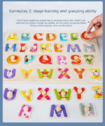 Toddler Peg Puzzle â€” An educational and entertaining matching toy featuring letters, numbers, shapes, and everyday objects; an early learning and developmental toy suitable for children aged 3 and upã€Boy Dress-Up Styleã€‘ - Image 5
