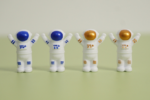 Blue Kids Balance Spaceman Stacking Toy - 48 Astronaut Figures Balance Tree Game with Punishment Wheel & Dice - Parent-Child Interactive Tabletop Game for Boys Girls Ages 3-8 - Image 5
