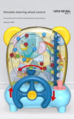 Pink Ball Catching Machine Game Kids Steering Wheel Pinball Desktop Game Hand Eye Coordination Training Parent-Child Interactive Educational Toy Concentration Focus Plastic 4+ Years - Image 5