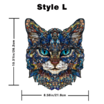 L Style Blue-Eyed Cat Wooden Jigsaw Puzzle -Irregular Animal Shaped Puzzle, Laser Cut 3D Craft, Stress Relief Brain Game Gift for Adults 14+ - Image 5