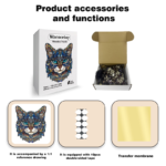 L Style Blue-Eyed Cat Wooden Jigsaw Puzzle -Irregular Animal Shaped Puzzle, Laser Cut 3D Craft, Stress Relief Brain Game Gift for Adults 14+ - Image 6