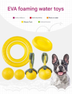 4-Piece Big Dog EVA Floating Dog Ring Toy Set - Interactive Tug-of-War Ring and Water Frisbee, durable chew and teething toy, suitable for training, teeth cleaning, and outdoor play, lightweight floating design - Image 2