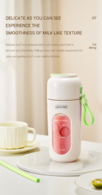 Purple Portable Wireless Juicer Blender Cup - 350ml USB Rechargeable Personal Smoothie Maker with 12-Blade System, 40S Fast Extraction, BPA-Free Travel Juicing Cup for Home Office Gym Outdoor - Image 5