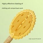2-piece Green and Yellow Pet Durian Massage Grooming Brush - TPR Double-Sided Deshedding Comb for Cats Dogs - Gentle Pet SPA Grooming Tool - Image 4