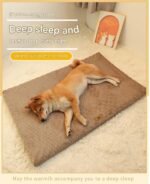 Pink XXL size Pet Dog Bed Mat - Plush Short Fur Cover with Wave Foam Padding - Washable Removable Cover, Non-Slip Base, Warm Winter Cushion for Dogs and Cats, Multiple Sizes - Image 2
