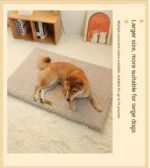 Pink XXL size Pet Dog Bed Mat - Plush Short Fur Cover with Wave Foam Padding - Washable Removable Cover, Non-Slip Base, Warm Winter Cushion for Dogs and Cats, Multiple Sizes - Image 4